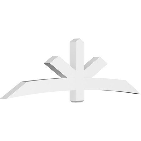 Ekena Millwork Alberta Architectural Grade PVC Gable Bracket, 96"W x 28"H x 4"D x 6"F, 7/12 Pitch GBP096X28X0406ALB00